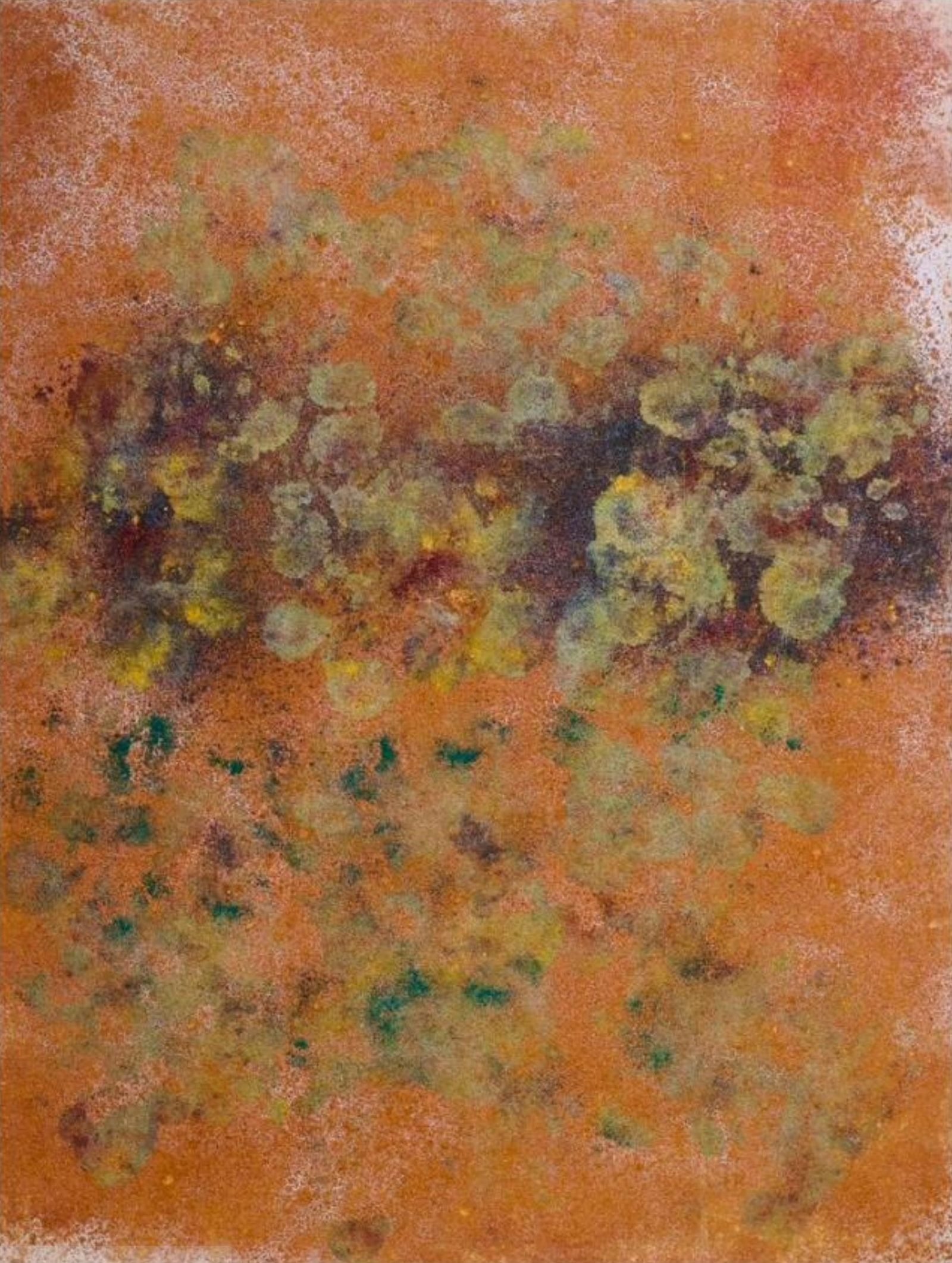 Afii — toile abstraite aux tons terre et orange, 140x95cm