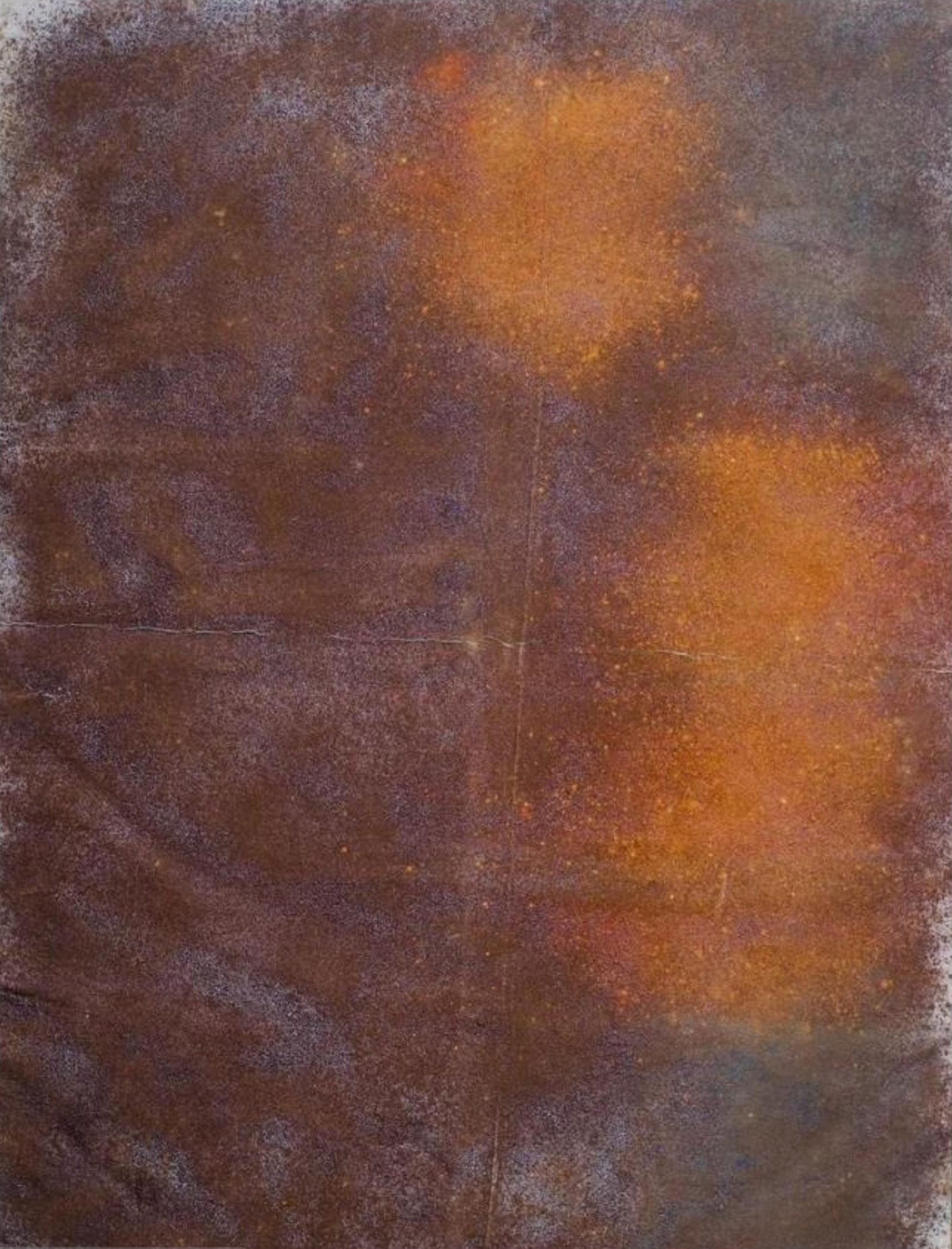 Nafissa — tons terre et rouille, lumière chaude, 140x110cm